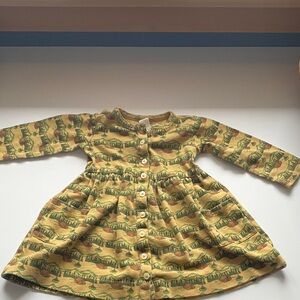 Yellow 2t Button-Up Baby Dress